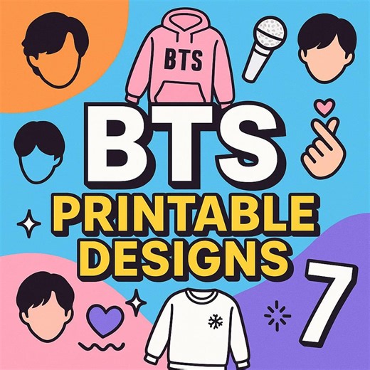 BTS PNG Printable Designs (30 ) | K-pop Bts Clipart Bundle | Ready to Print Bts Shirt & Hoodie Designs | Bts Fans Gift - Etsy