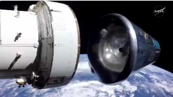 Moment Orion capsule detaches from service module as Artemis II astronauts head home