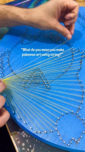 sew much thread on Instagram: "“What do you mean you make Pokemon art using string?” … like that 👆🏼 Any character you want - brought to life using nothing but nails and sewing thread. Any design , pokemon or logo - let’s do it! Follow for more designs! • • • • • #pokemon #pikachu #anime #art"