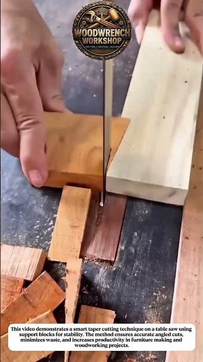 Smart Table Saw Taper Cutting Trick | Fast & Precise Woodworking Method