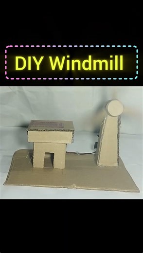 DIY Windmill Model at Home using cardboard.#project