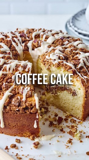 Coffee cake Bundt cake - https://www.oliveandmango.com/coffee-cake #coffeecake • Cake Ingredients * 1½ sticks of unsalted butter (room temp) * 1½ cups of granulated sugar * 3 eggs at room temp * 1½ teaspoons of vanilla extract * 1½ cups sour cream * 2½ cups of cake flour * 2 teaspoons baking powder * ½ teaspoon baking soda * ½ teaspoon salt • For streusel * ½ cup brown sugar * 1 cup of all purpose flour * 3 teaspoons ground cinnamon * ½ teaspoon of salt * 6 tablespoons butter melted and cooled s