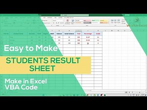 Excel tutoring result sheet| Free Code & File