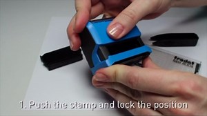 Trodat Printy 4912 Self Inking Do it Yourself (DIY) 4 line Personalized Custom Message or Address Stamp kit with Black Ink, Impression Size: 3/4” x 1-7/8” inch (Blue)