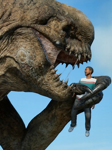 [Too big!] D-Rex predation scenes! Jurassic World Evolution 3 #jurassicworldrebirth #dinosaur #jurassicpark #ジュラシックワールド復活の大地 #jwe3 #恐竜