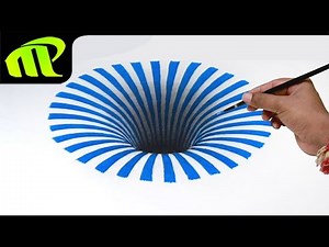 Drawing a 3D Hole - Anamorphic Illusion