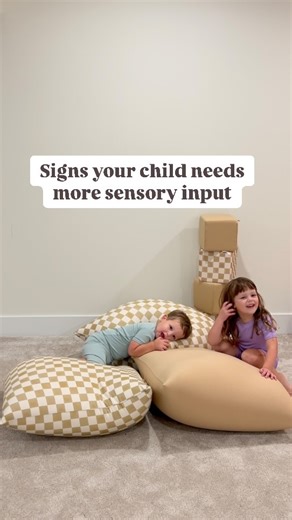 The Calm Caterpillar on Instagram: "Does your child need more sensory input?! 🤔 Signs that your child may need more proprioceptive input include low body awareness, excessive jumping or climbing, crashing into things, pushing their feet into things, or playing aggressively. These behaviors could your child’s way of seeking proprioceptive input, which helps them feel more grounded and aware of their body. To support them, you can offer activities that provide proprioceptive input througho
