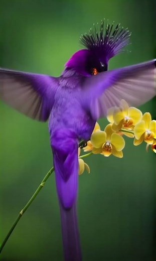 The Most Beautiful Purple Crested Hummingbird You’ll Ever See 💜✨