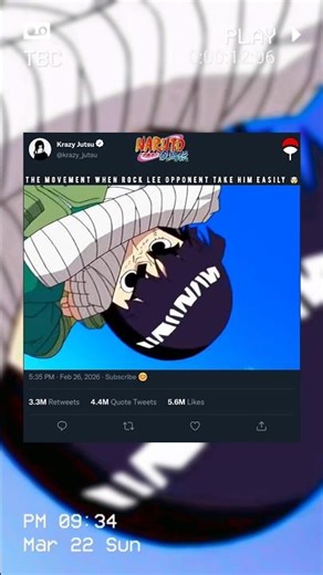 Rock lee opponent take him easily 🤯