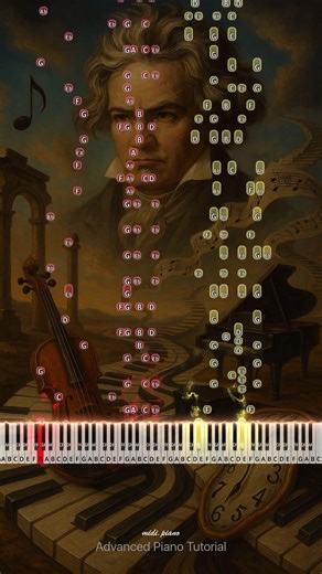 Beethoven Virus in Crazy Stride (Piano Version Tutorial) 🎹 #shorts