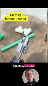 Broca de fazer rosca em cano de pvc, como fazer a rosca interna e externa em cano de pvc usando a broca. #diy #CanoPVC #fazerrosca #encanador #encanamento | Refrigeração e manutenção de máquina de lavar roupas.