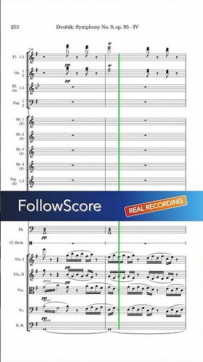 Dvořák – Symphony No. 9 “New World” Op. 95: 4th Movement (Full Score) | Sheet Music & Real Recording