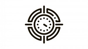 Target Clock Time Icon Animation: video stock (100% royalty free) 1074000758 | Shutterstock
