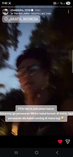 Dia jogging udah sampai Tangerang tolong #minho #shinee