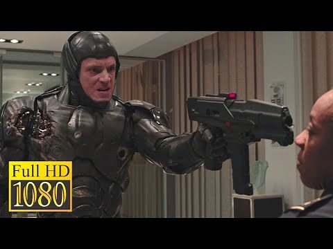 Alex Murphy destroys Vallon and reveals corrupt cops in the movie RoboCop (2014)