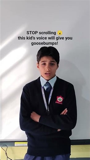 STOP scrolling 😮😮this kid’s voice will give you goosebumps! #challenge #singing #viral