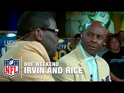 Michael Irvin and Jerry Rice Talk Trash | 2016 Pro Football Hall of Fame | NFL