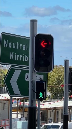 Brand-new IPT 200mm 3-aspect left turn signal + ATS 2-aspect pedestrian signals working together