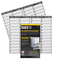 Wire Markers, Household Electric Panel w/Directory - 56255 | Klein Tools
