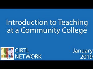 Introduction to Teaching at a Community College