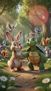 తాబేలు కుందేలు కథ ||tortoise rabbit story in telugu #shorts #story #telugushorts