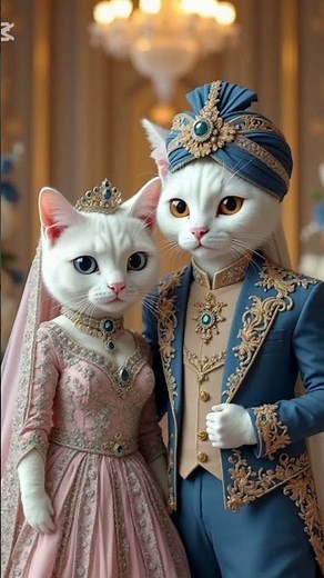 Royal Cat Wedding 💍👑 | Cutest Bride & Groom Cats Ever! | Viral YT Shorts for Cat Lovers