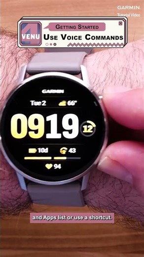 Tutorial - Venu 4: Use Voice Commands #venu4 #garminwatch #garmintutorial