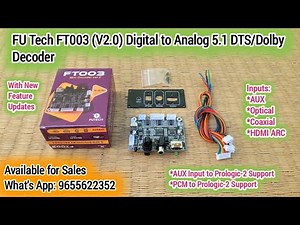 FU Tech FT003 (V2.0) | 5.1 Channel DTS/Dolby Decoder | AUX Input | Village Tech Tree | Tamil