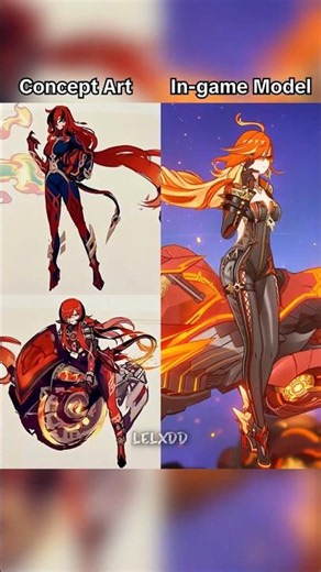 Concept Art vs In-Game Model - Part 5 Archon | Genshin Impact #genshinimpact #genshinshorts