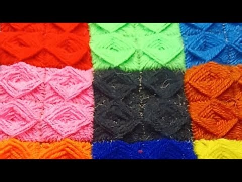🟩Day 9।। 🟨Colorful Hand Embroidery Design ❤️ Easy Stitch Tutorial।।🧵Bengali Vlog।।🪡 Old traditions।।