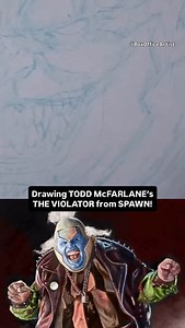 5.2K views · 207 reactions | Drawing @toddmcfarlane ‘s. THE VIOLATOR from SPAWN! | The Box Office Artist | Facebook
