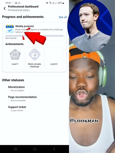 4.9K views · 23 reactions | If you can’t find your weekly task.. Do this now. Our CEO love to see your progress as a new c0ntent creatorr. What else do you need to know after watching this? #Lookman #consistency #weeklytask | LookMan | Facebook