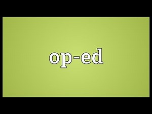 Op-ed Meaning