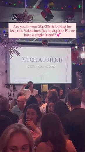 the jupiter social club on Instagram: "💘 Valentine’s Pitch-A-Friend PowerPoint Night is BACK 💘 One of our most talked-about events is returning to Nieko’s Neighborhood Bar — happening the Thursday before Valentine’s Day, and it’s always a crowd favorite. Here’s how it works 👇 🎤 Nominate a single friend and create a 3-minute PowerPoint explaining why they’re an absolute catch. Pitch them Shark Tank–style to the crowd — funny, sweet, bold, or totally unhinged… your call. 📧 Submit your PowerPo