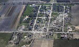 One third of Fairdale, Illinois 'completely destroyed' by tornado - video