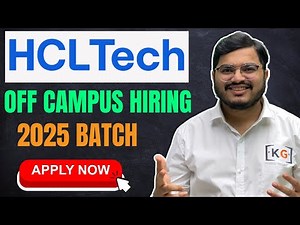 HCL TECH Hiring 2025 Batch | HCL Tech Off Campus Drive 2025 | How to Apply | HCL Tech Hiring Process