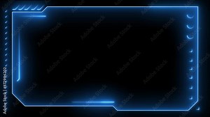 Futuristic HUD Interface Screen Design. Sci-Fi Virtual Reality Technology View Display. Glitch hud interface, HUD Hi-Tech Futuristic Display, virtual monitor for games.Tech and science Looped HUD