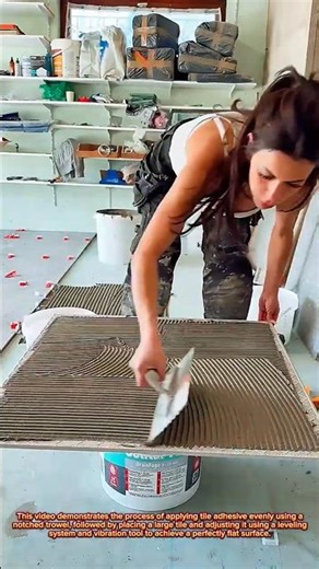 Perfect Large Tile Installation Technique Using Leveling System