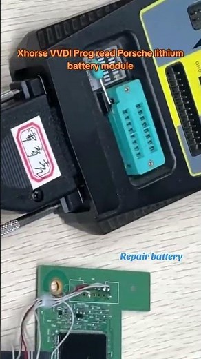 Xhorse VVDI Prog read Porsche lithium battery to repair battery #vvdi #vxdas #locksmith #porsche
