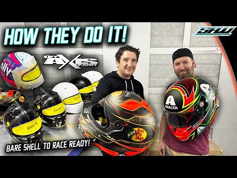 How NASCAR Drivers Custom Helmets Are Painted! Inside Off Axis Paint Shop Tour!