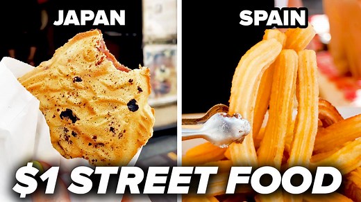From taiyaki to pav bhaji to pan-fried pork buns, experience these different types of $1 street food around the world - POV style! | Tasty