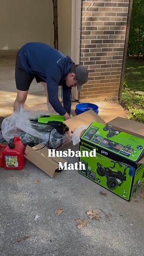 176K views · 1.4K reactions | Husband Math We are now the proud owners of a brand new power washer along with a jillion other random tools that are needed for one single project. Send to your husband if you relate  #marriage #marriagehumor #husbands #homeprojects #coupleshumor #homeimprovement #diyproject | Carol Ann | Facebook