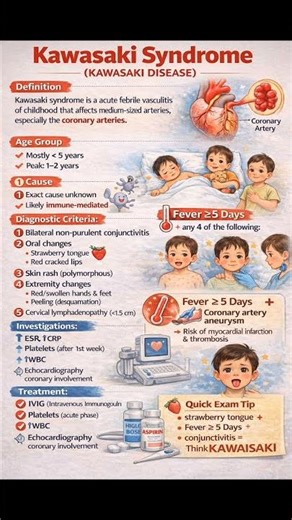Kawasaki syndrome #nursingstudent #viral#medicalknowledge#nursingstudy #nursingwala#important