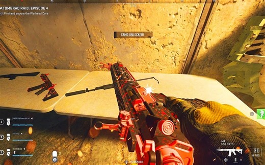 如何解锁突袭4机密！第四章中的机密迷彩！(使命召唤现代战争2污点武器迷彩指南)