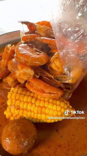 Delicious Seafood Boil Bags at Hook and Reel Restaurant