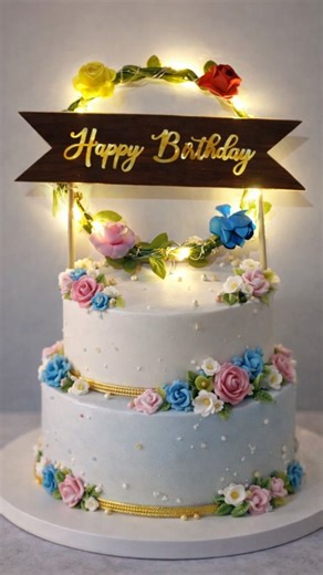 Omkraft | Cake Decorating Supplies on Instagram: "Happy Birthday LED Cake topper Available in Birthday and Anniversary. Can be customised.. DM TO ORDER #cakedecorating #cakestands #CakeTopper #birthdaycake #omkraft_cakedecor"