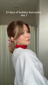 25 days of hair inspo is hereeeee🤭❤️ #hairstyle #holiday #hair #tutorial #shorthair | Kait Nicole Beauty