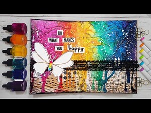 Create a Stunning Art Journal Page with India Inks and Tissue Paper!