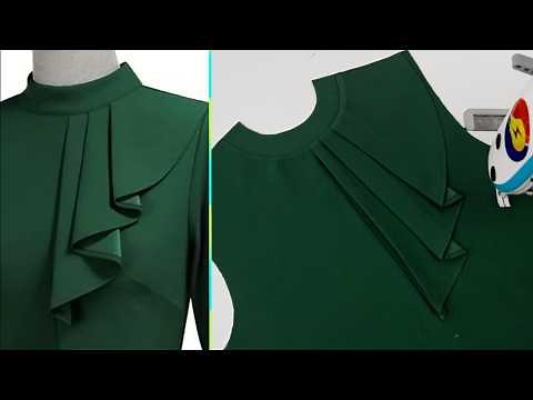 Challenge Perfecting the Cascade Collar Neck Design Cutting and Stitching Tutorial/DIY Sewing Tricks