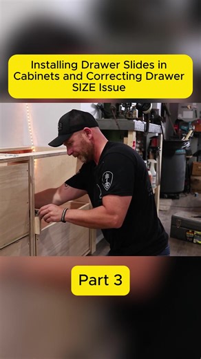 Installing Drawer Slides in Cabinets and Correcting Drawer SIZE Issue #usa #fyp